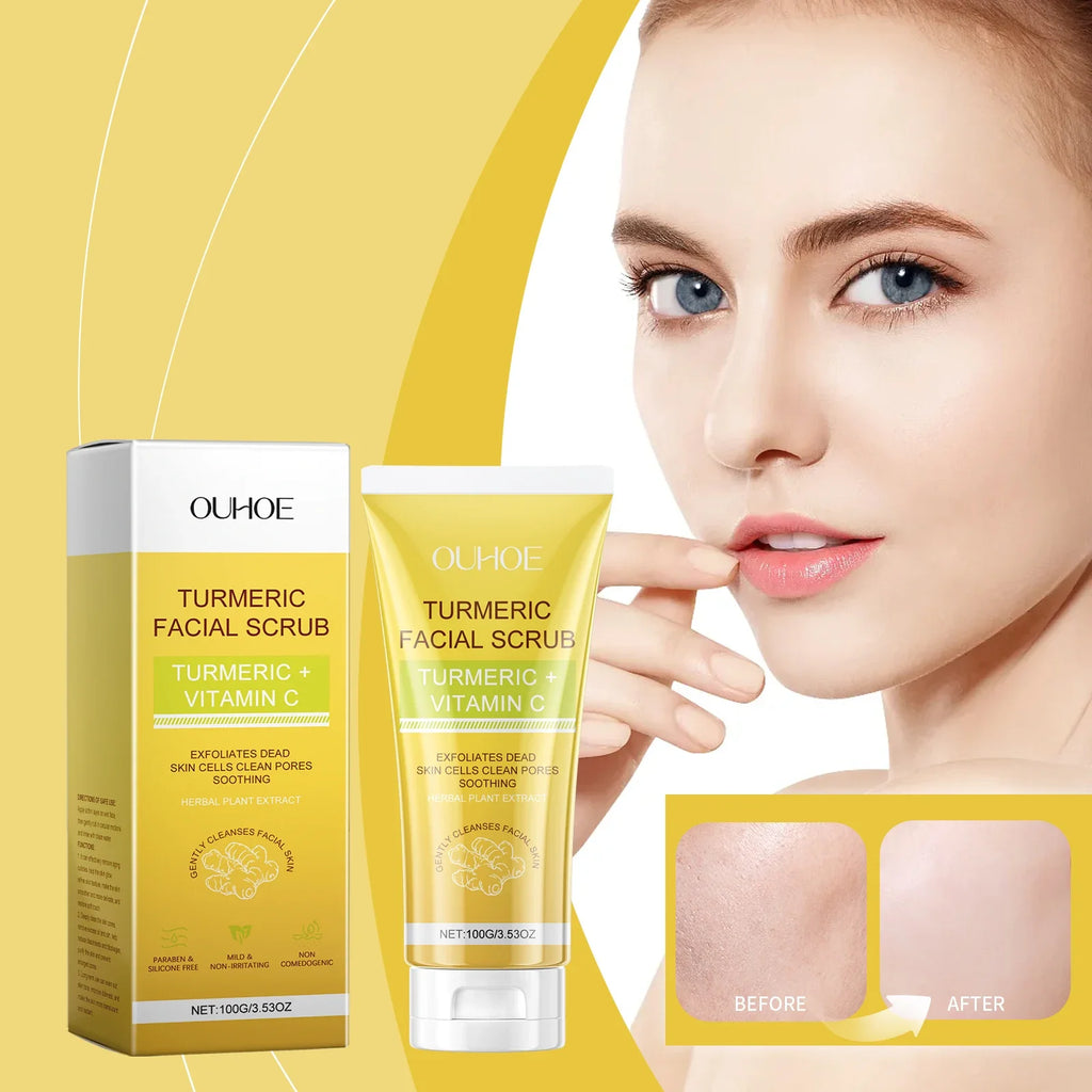 Exfoliating Facial Scrub Peeling Gel Cleaning Face Moisturizing Nourishing  Deep Cleansing  cutin pores Remove Dead Skin